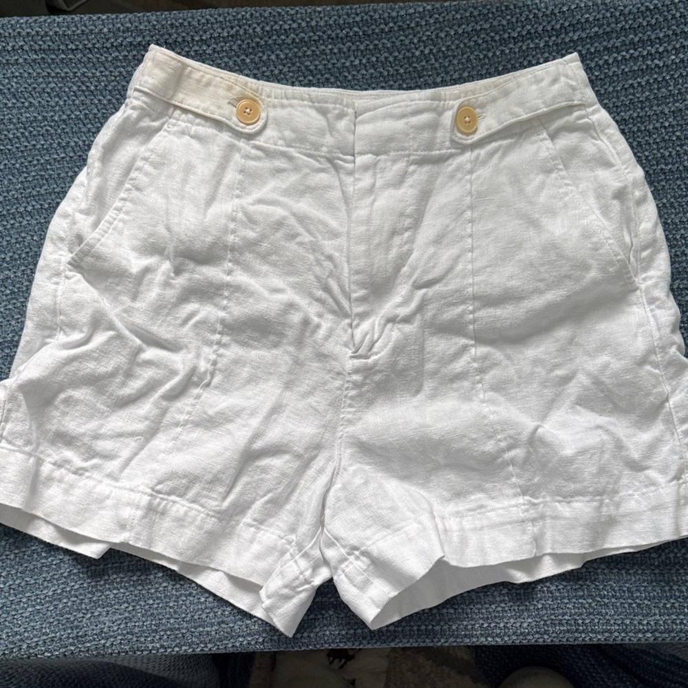 Madewell Women's White Linen Shorts